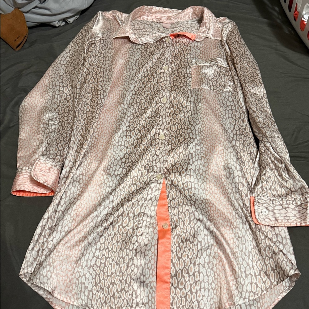 Victoria's Secret Medium Chetah Print Slip Dress Pajamas